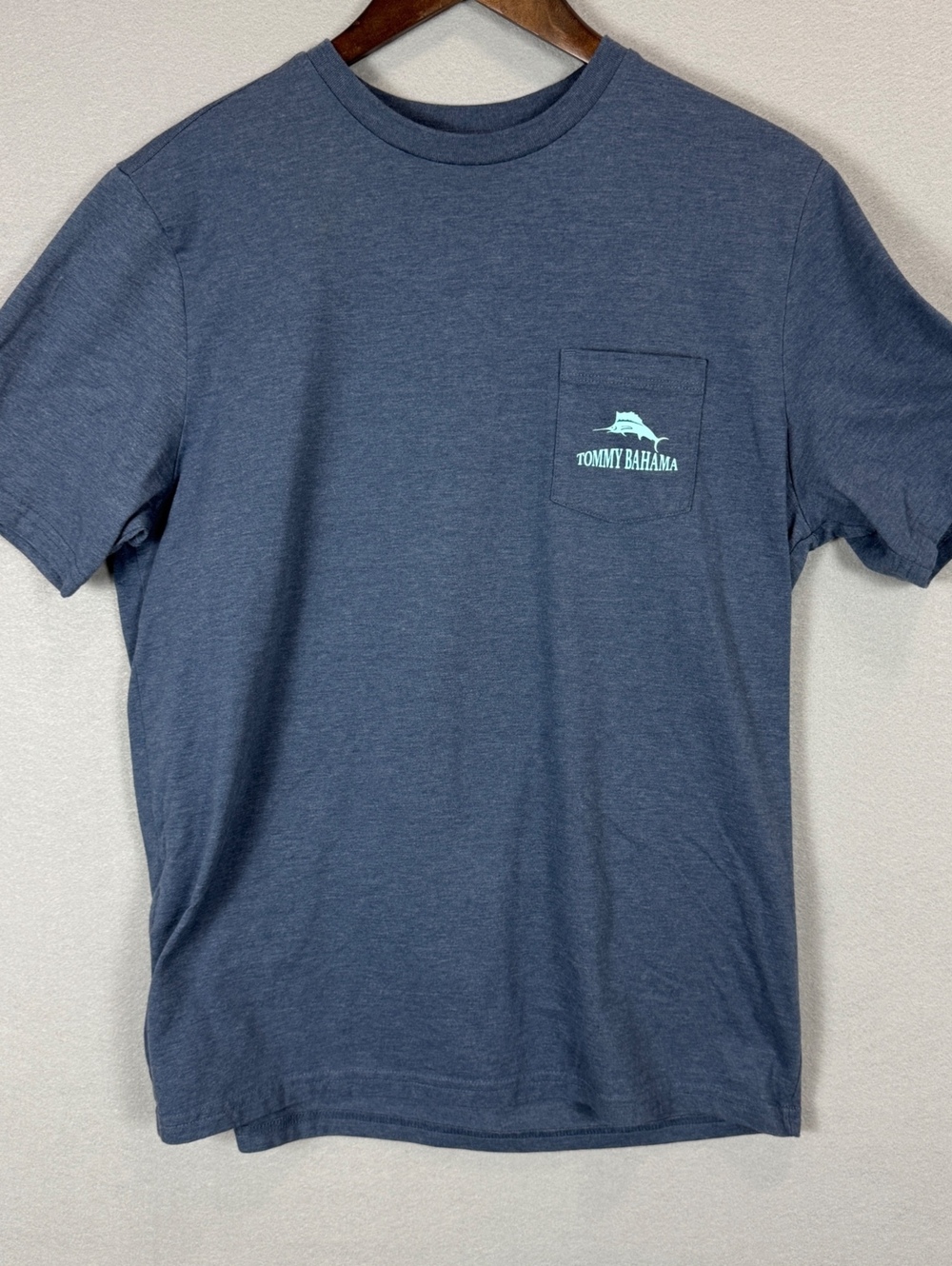 Tommy Bahama Navy Men S T-Shirt Pocket Logo